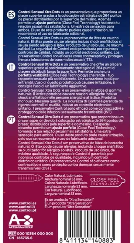 Control Xtra Sensation Condom 12 Units