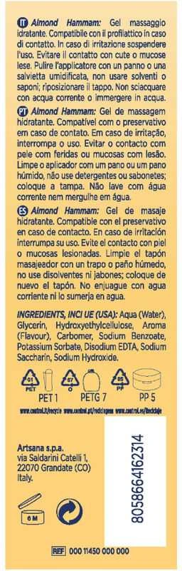 Control Almond Milk Massage Gel lubrikantas-masažo gelis 200ml