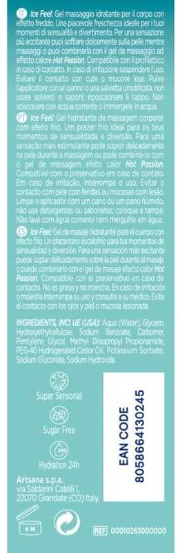 "Control" drėkinamasis masažo gelis "Ice Feel" 200 ml