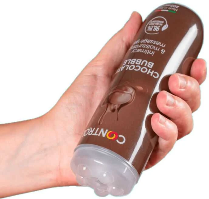 Control Chocolate Bubble Gel Massage masažo gelis- lubrikantas 200ml