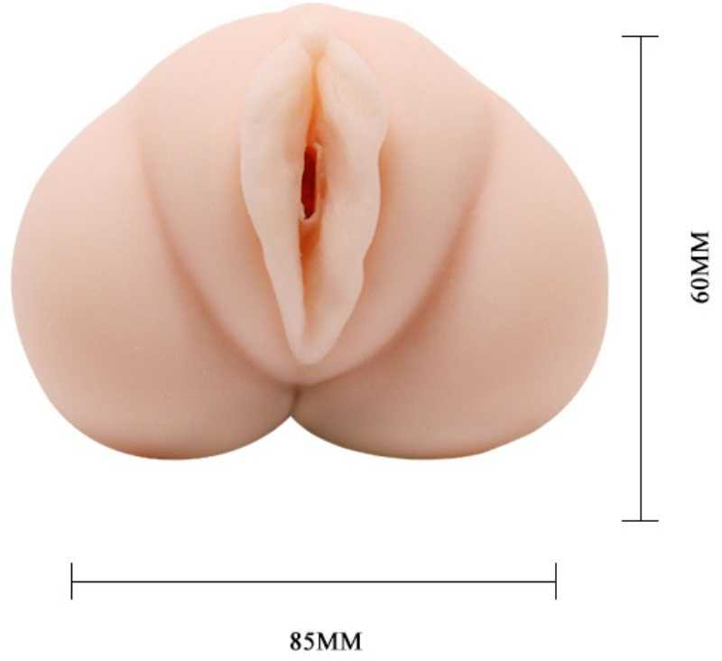 CRAZY BULL - Realistic Vagina Masturbator, Vibration Vanduo lubricant, 3 AAA batteries