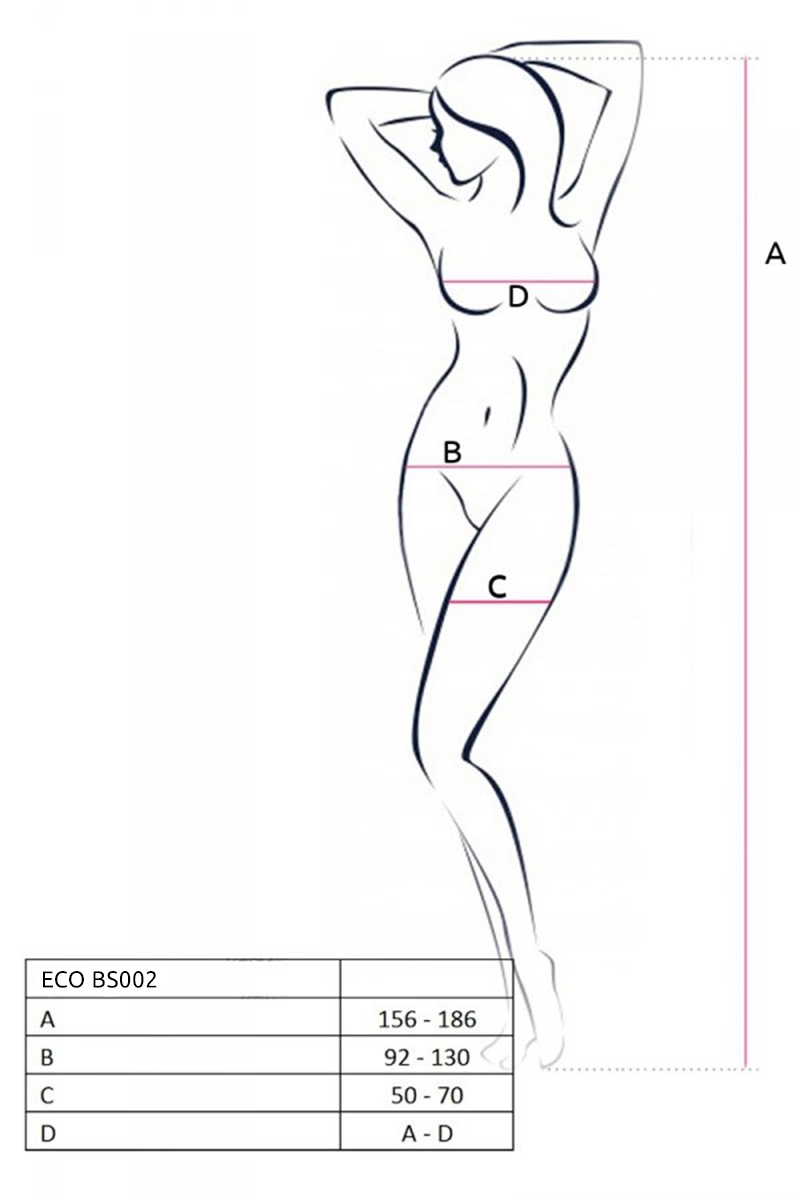 Passion Woman Bodystockings Passion ECO BS002 Bodystocking Juodas - Recycled Materials, Universal Size aprašymas - Prekės nuotrauka