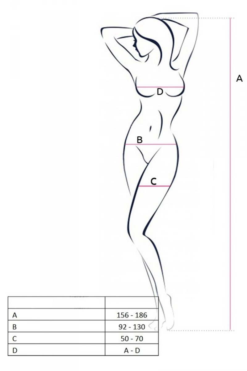 Passion Woman Bodystockings PASSION ECO Collection BS012 Bodystocking Raudona, Sustainable, One Size aprašymas - Prekės nuotrauka