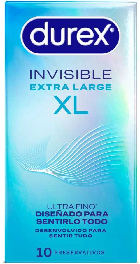Durex Invisible XL itin ploni prezervatyvai 10 vienetų