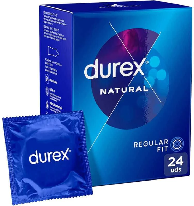 "Durex Natural Plus" natūralios gumos latekso 24 prezervatyvai