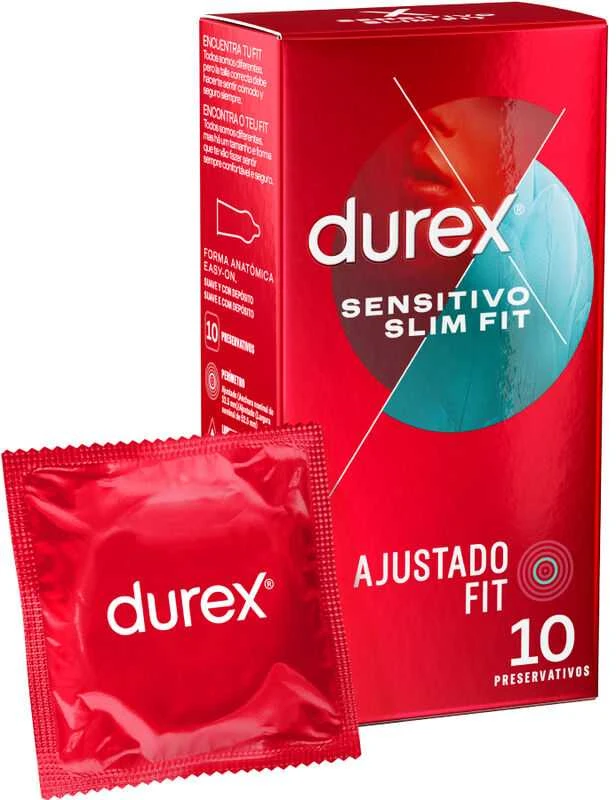 Durex Sensitive Slim Fit 10 vienetų