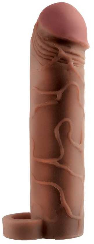 Pipedream FXTP 2" prailgintas su kamuoliuku dirželiu, rudas