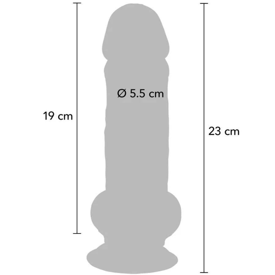 Get Real Prabangus dvigubo tankio storas dildo TPE 23 cm