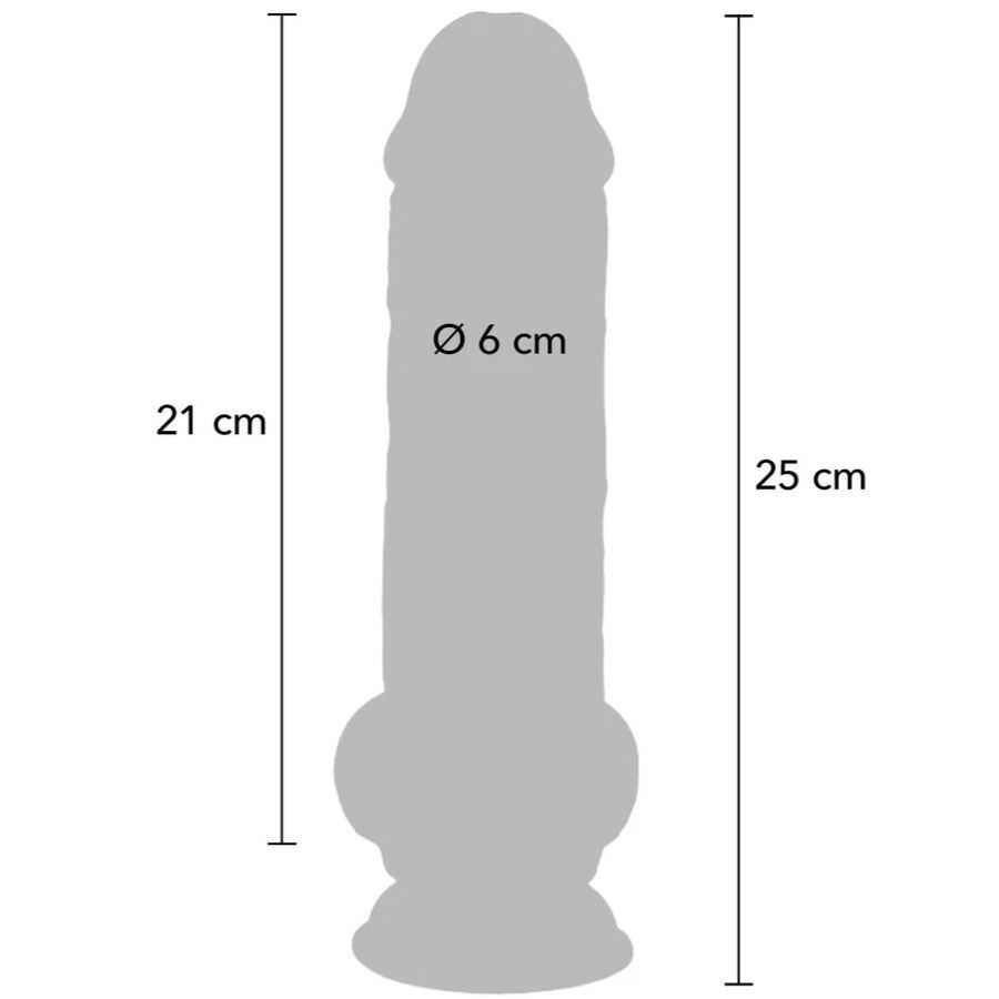 Get Real Prabangus dvigubo tankio storas dildo TPE 25 cm