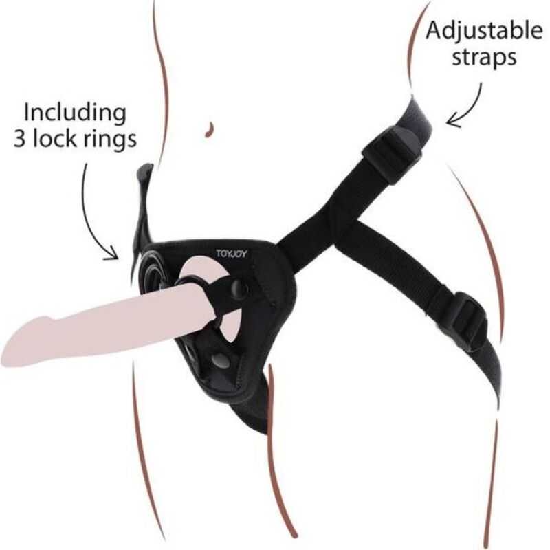 Get Real Strap-On Harness Juodas