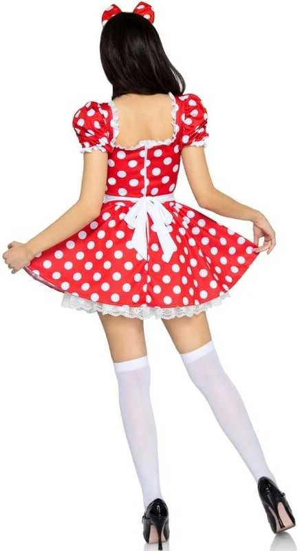 Leg Avenue Europe Leg Avenue Costumes LEG AVENUE - POLKA DOT DRESS + HEADBAND Raudonas/Baltas M