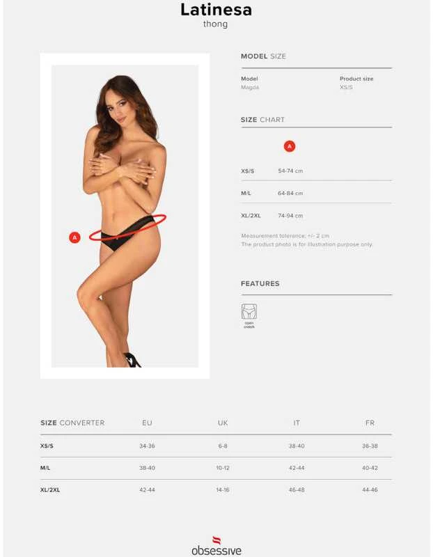 Obsessive Panties Thong OBS stringai XS/S