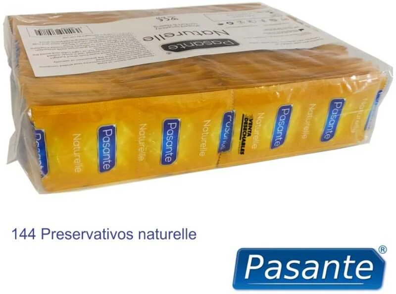Pasante Healthcare „Pasante Naturelle“ prezervatyvai, dideliais kiekiais, 144 vnt.