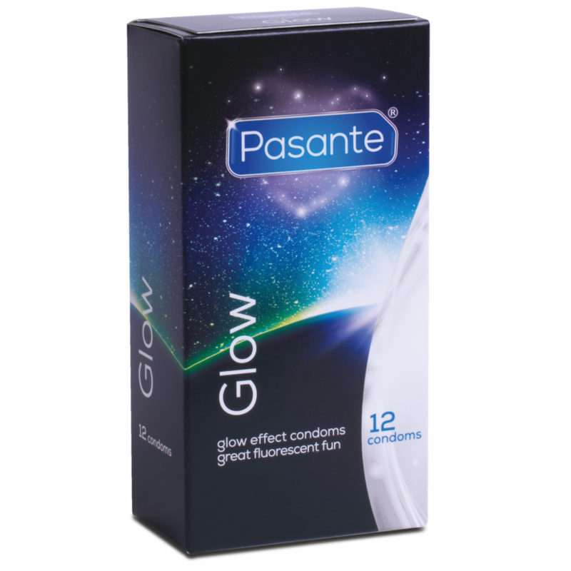 Pasante Healthcare „Pasante Glow“ prezervatyvai, 12 vnt.