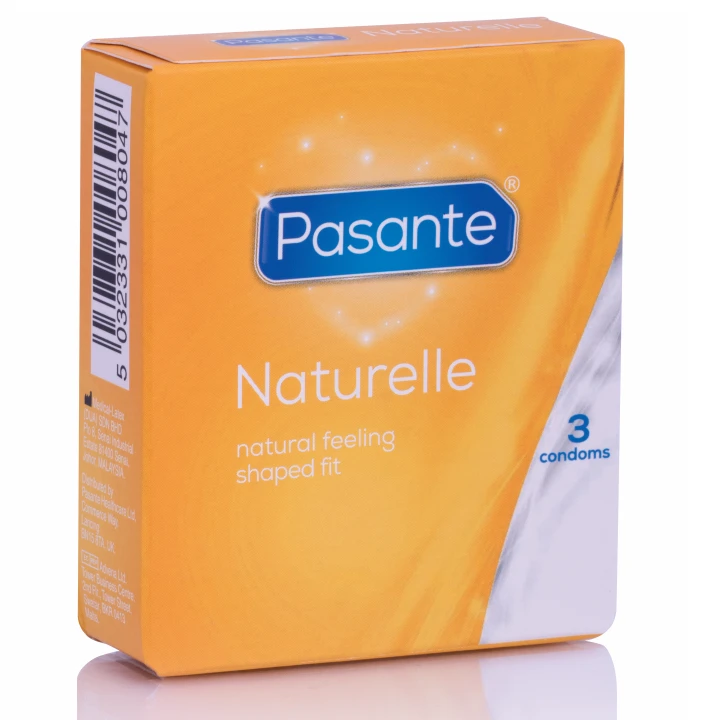 Pasante Healthcare Naturelle „Pasante“ natūralūs prezervatyvai, 3 vnt.