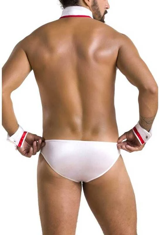 Passion Men Casmir 037 SET GREGORY baltas S/M - Passion