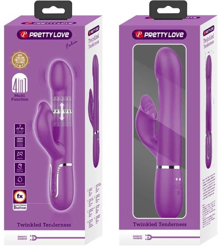 PRETTY LOVE - Falin Violetinė, 7 vibracijos funkcijos 4 riedėjimo funkcijos Atminties funkcija