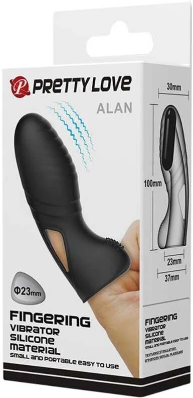 LYBAILE Pretty Love Alan Finger Vibratorius Juodas