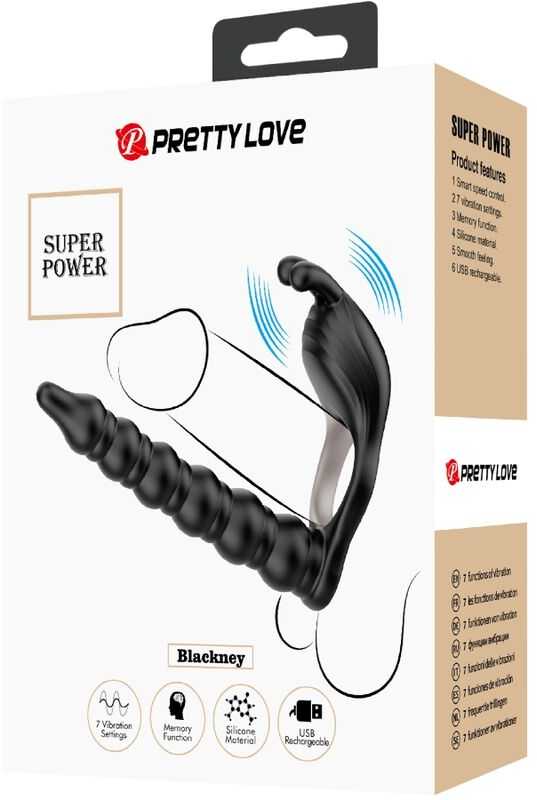 PRETTY LOVE - Blackney juodas, 7 vibracijos funkcijos, atminties funkcija