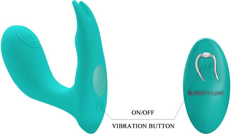 Pretty Love Bottom Wave IDABELLE, 12 pulso bangos nustatymų, 12 vibracijos funkcijų, belaidis nuotolinio valdymo pultas