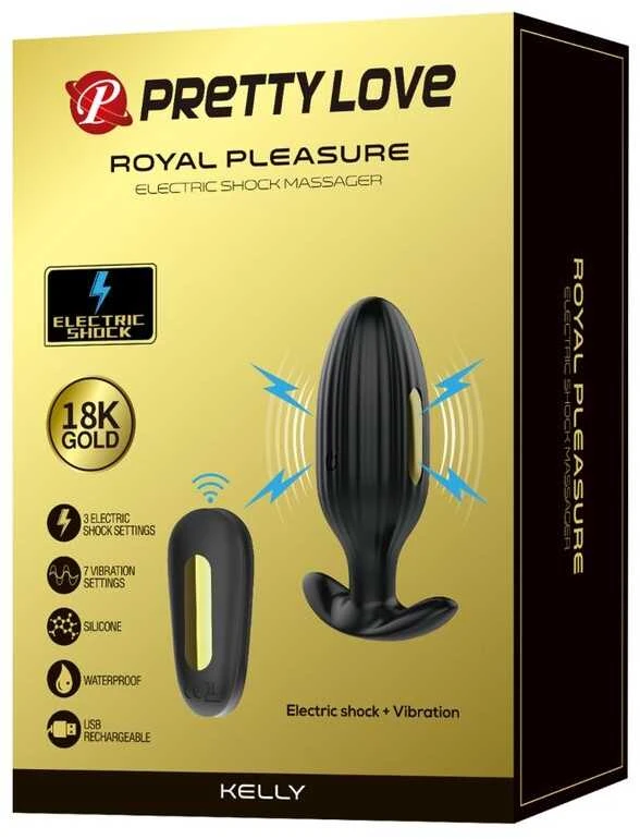 Pretty Love Bottom Pretty Love Electrostimulation kištukas vibruojantis analinis kištukas 9cm