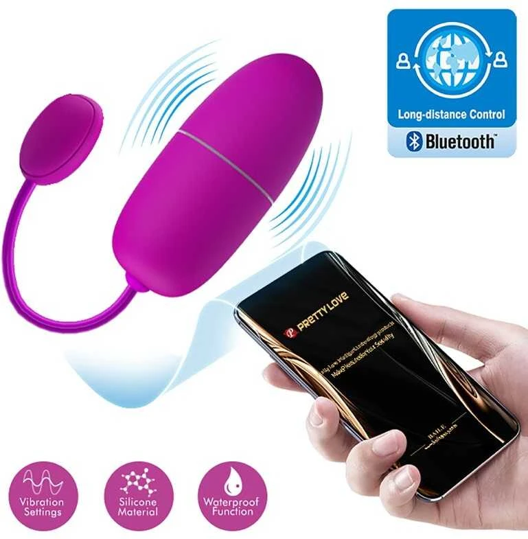 Pretty Love Bottom LYBAILE Pretty Love Nymph bullet vibration Mobile APP nuotolinio valdymo pultas Violetinė