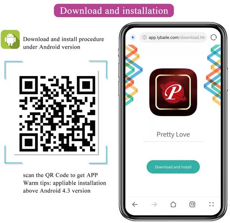 PRETTY LOVE C-TYPE PRETTY LOVE – rugpjūčio mėn., „Mobile APP“ tolimojo nuotolio valdymas, 12 vibracijos funkcijų, ABS silikonas, įkraunamas USB
