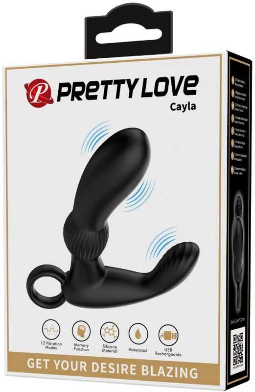 PRETTY LOVE - Cayla juodas, 12 vibracijos funkcijų, atminties funkcija