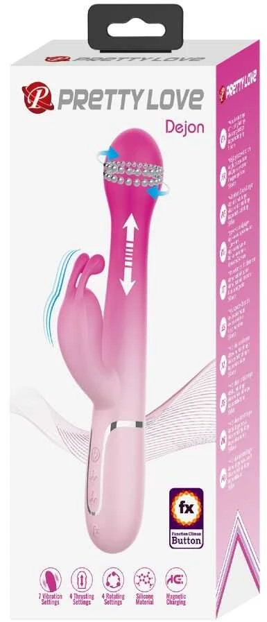PRETTY LOVE - Dejon, 7 vibracijos funkcijos 4 sukimosi funkcijos 4 stūmimo nustatymai