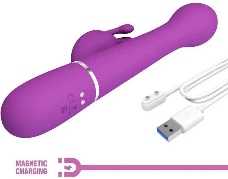 PRETTY LOVE – Dejon Violetinė, 7 vibravimo funkcijos, 4 stūmimo nustatymai, 4 sukimosi funkcijos