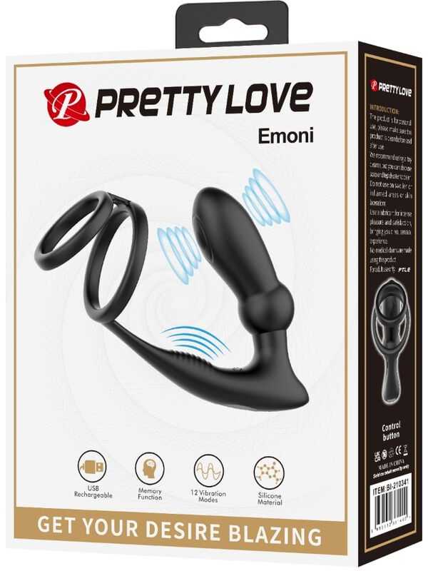 Pretty Love EMONI, 12 vibracijos funkcijų 12 stūmimo nustatymų Atminties funkcija