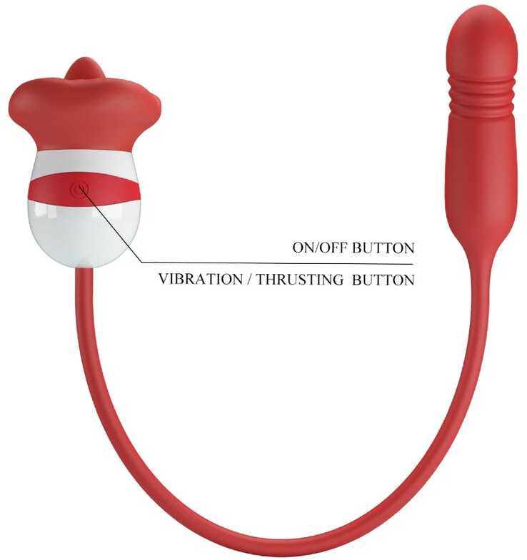 Pretty Love Flirtation PRETTY LOVE - Ashlynn, 5 vibravimo funkcijos 5 stūmimo nustatymai 5 laižymo nustatymai