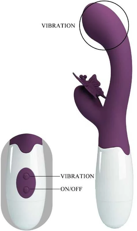 Pretty Love Flirtation PRETTY LOVE - Butterfly Kiss violetinė, 30 vibracijos funkcijų