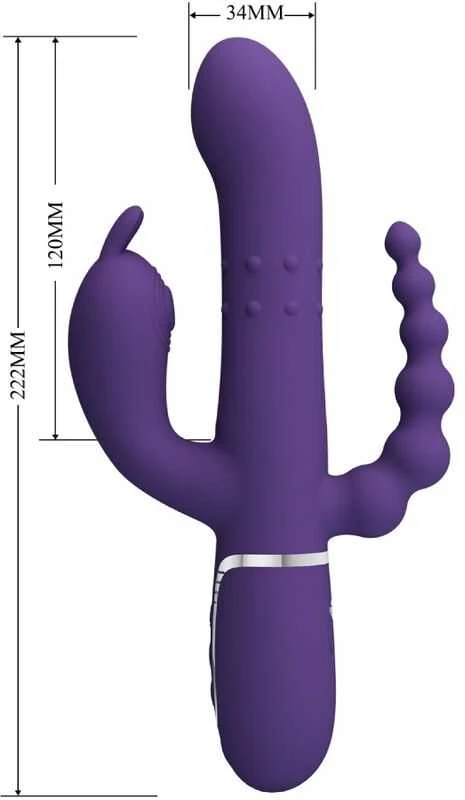 Pretty Love Flirtation Dark PRETTY LOVE – Cammy tamsiai violetinė, mirksintis švelnumas, 7 smūgiavimo funkcijos 7 vibracijos funkcijos 4 riedėjimo funkcijos