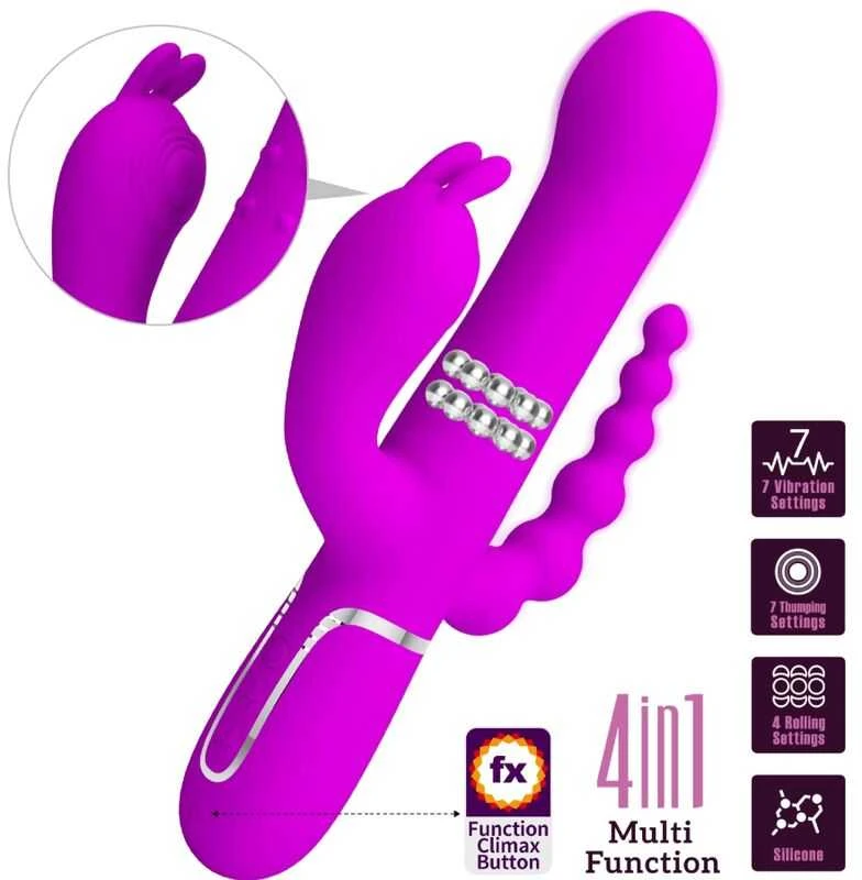 Pretty Love Flirtation PRETTY LOVE - Cammy Violetinė, Twinkled švelnumas, 7 smūgiavimo funkcijos 7 vibracijos funkcijos 4 riedėjimo funkcijos