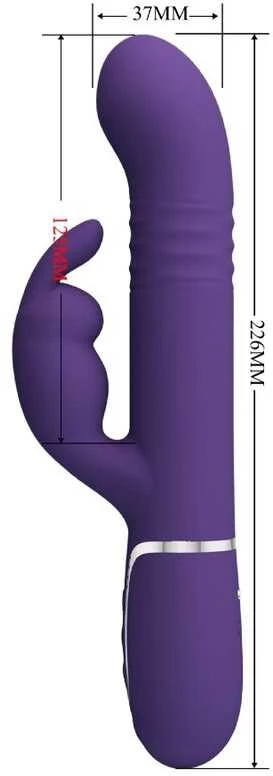 Pretty Love Flirtation „Pretty Love Flirt“ – „PRETTY LOVE“ – „COALE RABBIT“ VIBRUOJAMASIS 4 IN 1, VIOLETINIS