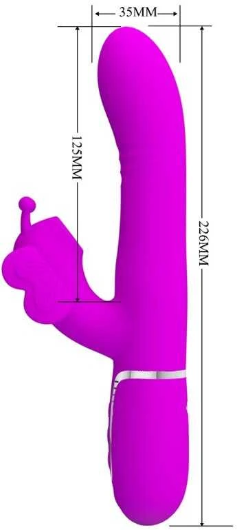 Pretty Love Flirtation Pretty Love Butterfly Clit Vibrator Rožinė
