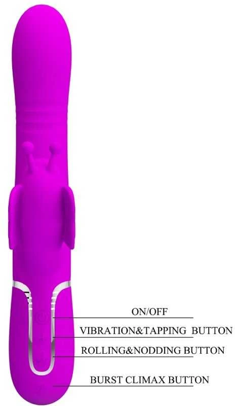 Pretty Love Flirtation Pretty Love Butterfly Clit Vibrator Rožinė