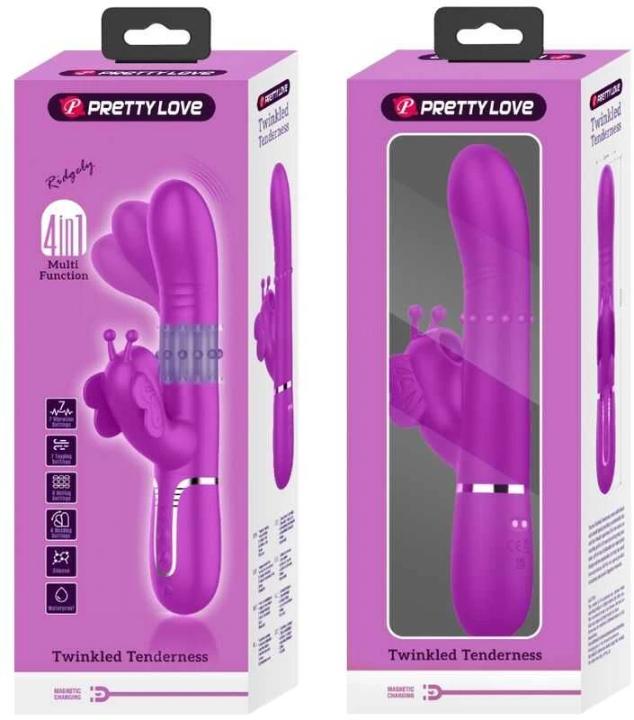 Pretty Love Flirtation Pretty Love Butterfly Clit Vibrator Rožinė