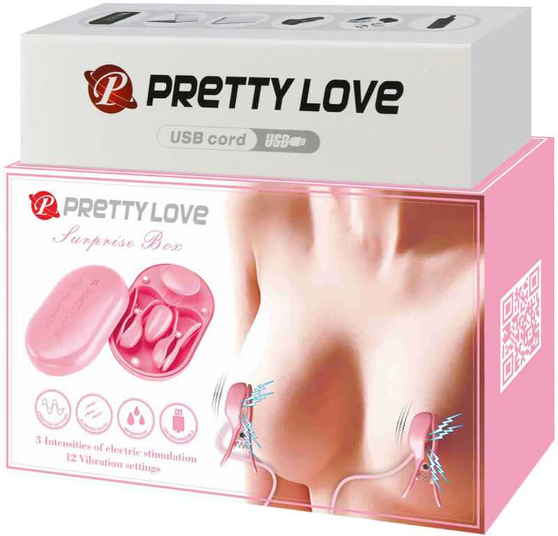 Pretty Love Flirtation Rožinė PRETTY LOVE - Staigmenų dėžutė Rožinė, 12 vibracijos funkcijų 3 elektros šoko funkcijos