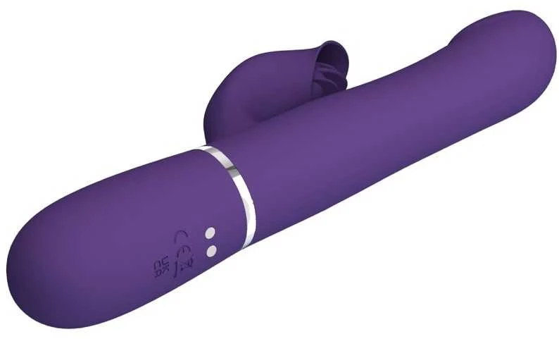Pretty Love Flirtation PRETTY LOVE - ZALIN RABBIT VIBRUOJAMASIS PERLAI 4 IN 1 VIOLETINIS