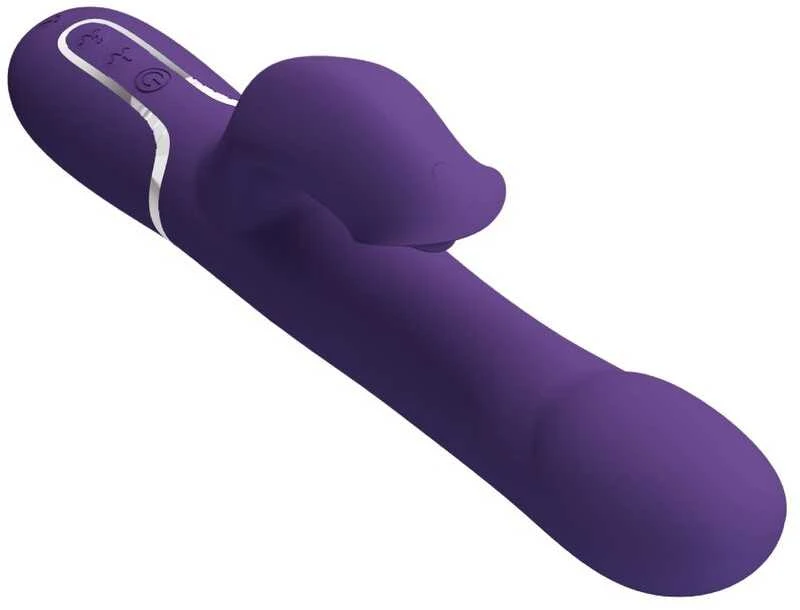 Pretty Love Flirtation PRETTY LOVE - ZALIN RABBIT VIBRUOJAMASIS PERLAI 4 IN 1 VIOLETINIS