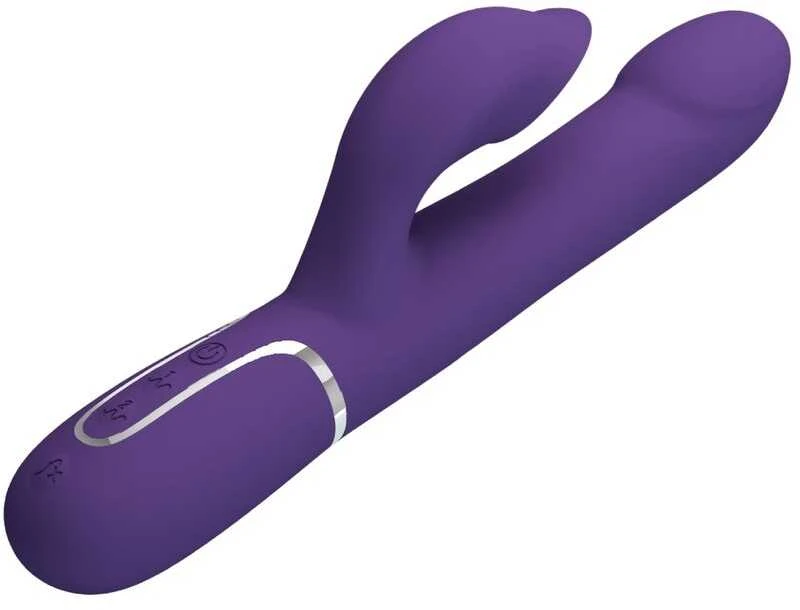 Pretty Love Flirtation PRETTY LOVE - ZALIN RABBIT VIBRUOJAMASIS PERLAI 4 IN 1 VIOLETINIS
