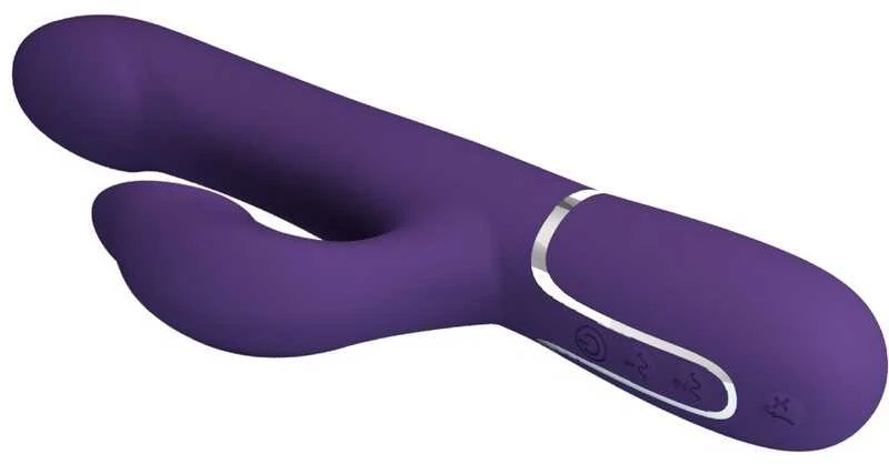 Pretty Love Flirtation PRETTY LOVE - ZALIN RABBIT VIBRUOJAMASIS PERLAI 4 IN 1 VIOLETINIS