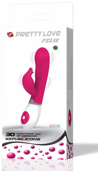 LYBAILE Pretty Love Felix-Silicone Vibrator, 30 fun. vibr. Rožinė