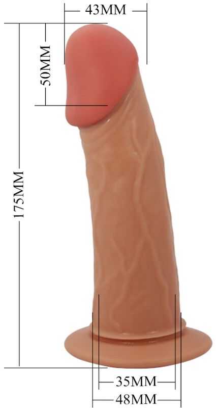 PRETTY LOVE – DIRŽŲ TRUKŠTUKAI „Stark“ universalūs dirželiai, 6,9 colio „Dildo Flesh“