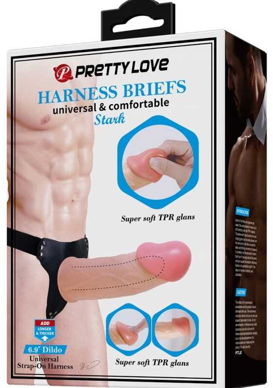 PRETTY LOVE – DIRŽŲ TRUKŠTUKAI „Stark“ universalūs dirželiai, 6,9 colio „Dildo Flesh“