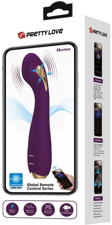PRETTY LOVE HIGH GRADE PRETTY LOVE – HECTOR ELECTROSHOCK VIBRATOR BY APP CONTROL PURPLE