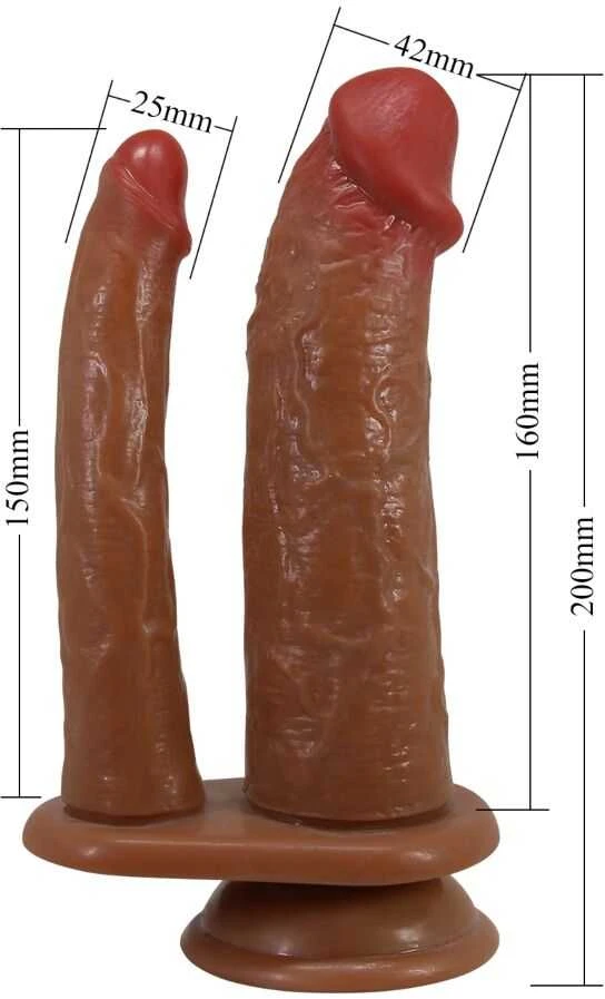 PRETTY LOVE - Dvigubas dildo Hulbert 6.9" 7 funkcijos