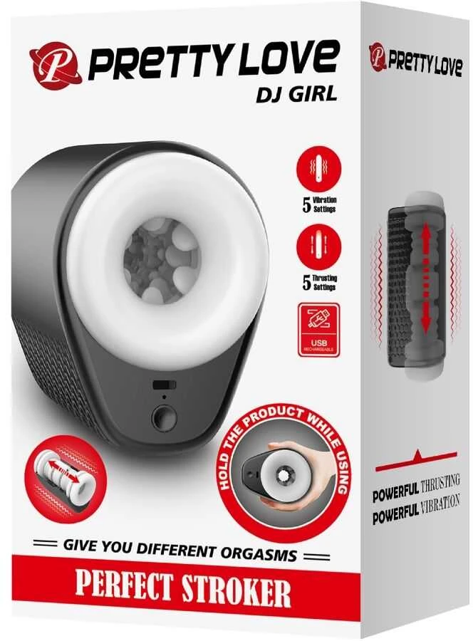 Pretty Love Male PRETTY LOVE - Dj Girl, 5 vibracijos funkcijos, 5 stūmimo nustatymai